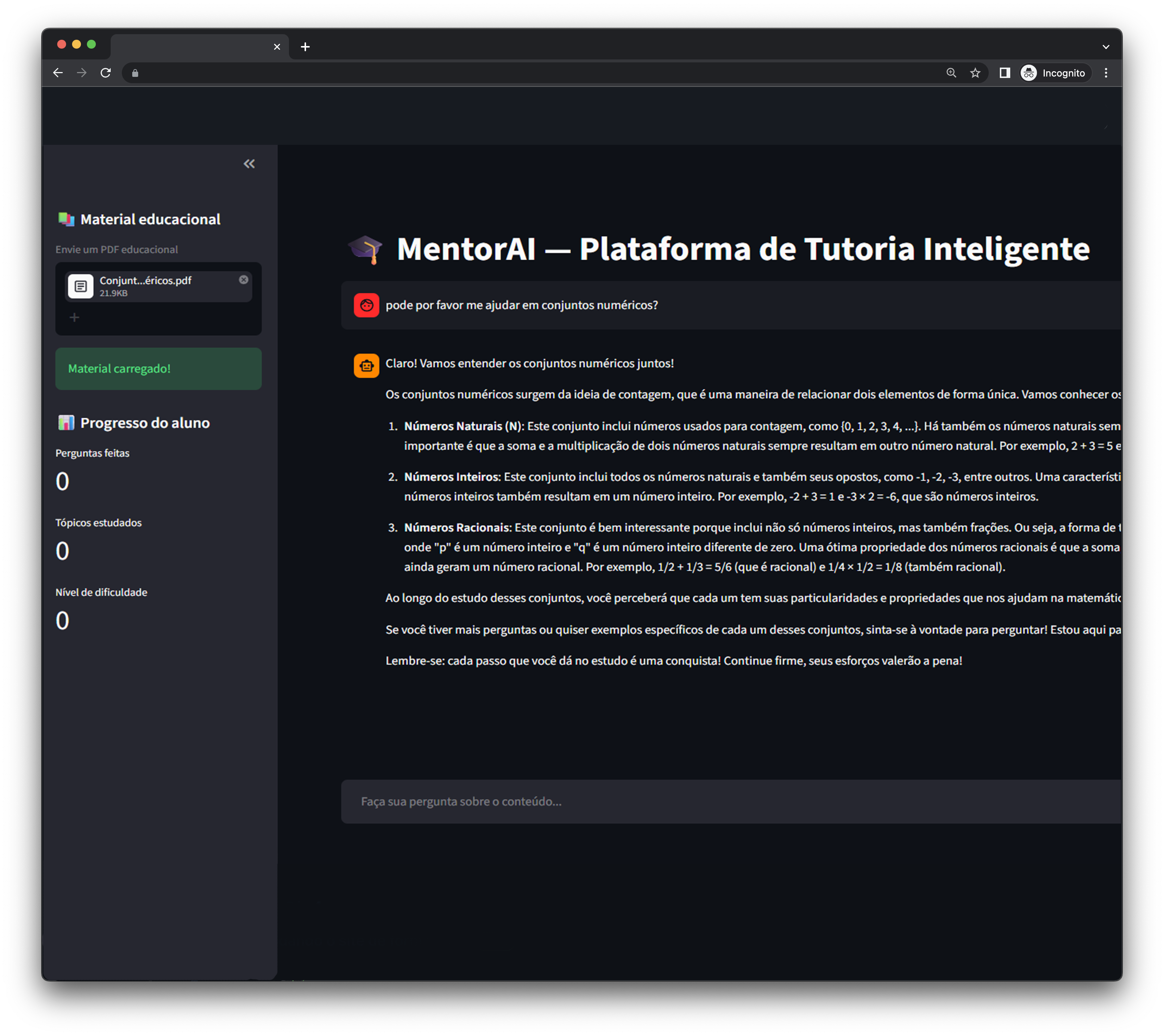 Capa do projeto MentorAI